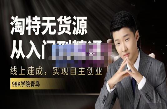 98k学院的淘特无货源线上速成课，从入门到精通，让你最小投入，最高回报艺创吧-网创项目资源站-副业项目-创业项目-搞钱项目艺创吧