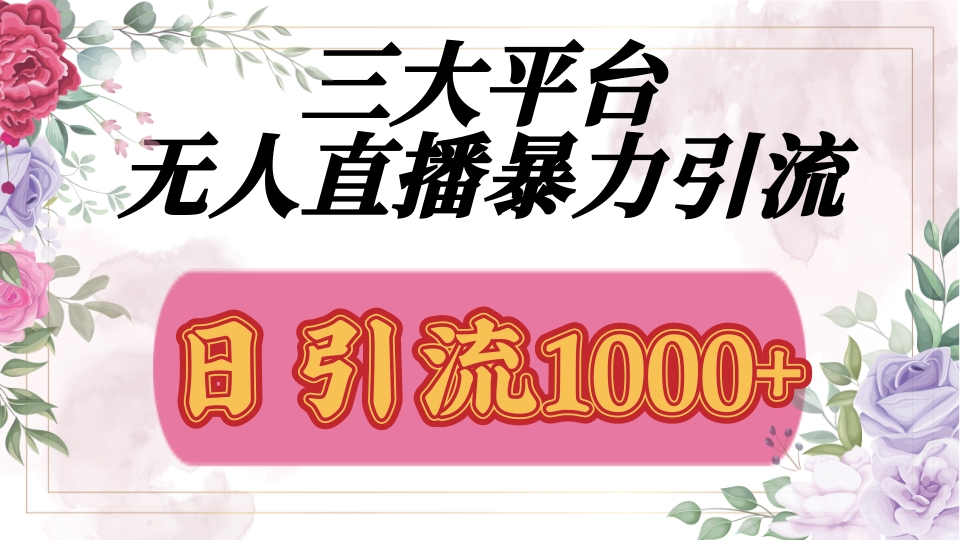 抖音，快手，视频号全平台通用，无人直播引流法，利用图片,模板,整套话术挂机全天支持矩阵操作，无限设备多开，超暴力引流，1000+高质量精准创业粉艺创吧-网创项目资源站-副业项目-创业项目-搞钱项目艺创吧