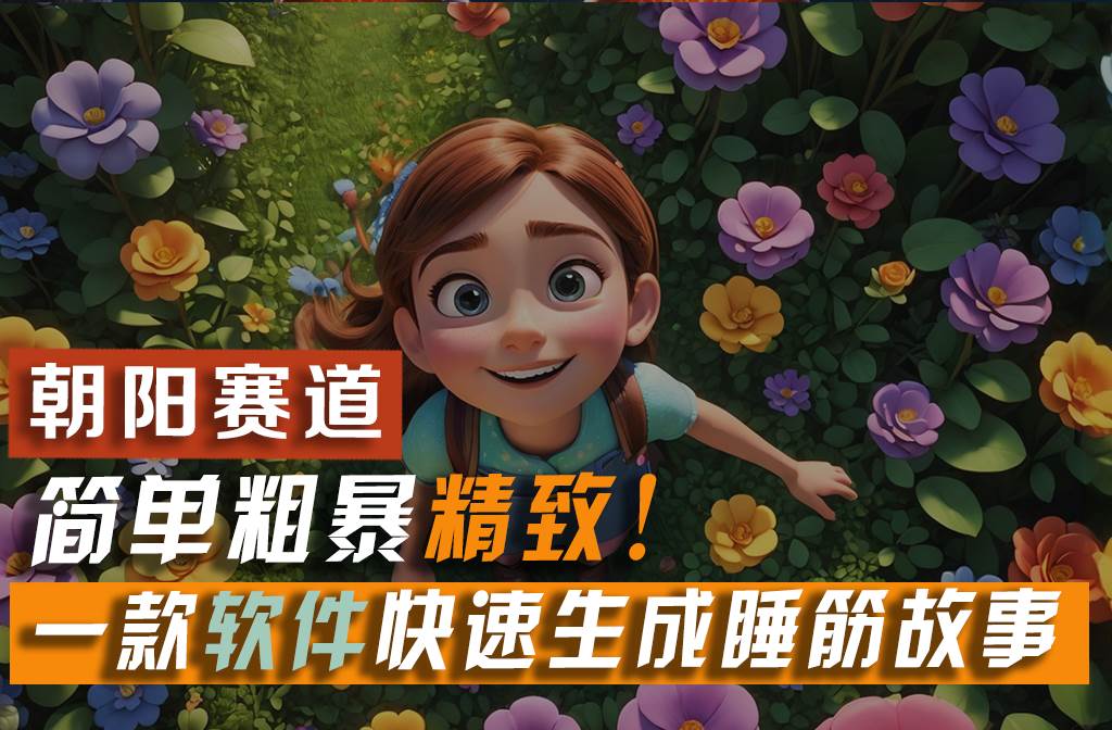 利用一款软件5分钟一条爆款睡前故事，简单粗暴精致！小白月入2w+艺创吧-网创项目资源站-副业项目-创业项目-搞钱项目艺创吧