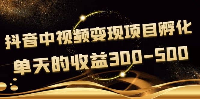 黄岛主《抖音中视频变现项目孵化》单天的收益300-500 操作简单粗暴艺创吧-网创项目资源站-副业项目-创业项目-搞钱项目艺创吧