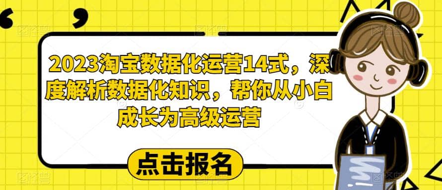 2023淘宝数据化-运营 14式，深度解析数据化知识，帮你从小白成长为高级运营艺创吧-网创项目资源站-副业项目-创业项目-搞钱项目艺创吧