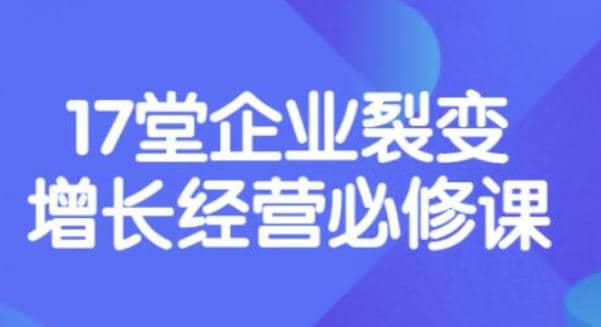 《盈利增长17堂必修课》企业裂变增长的经营智慧，带你了解增长的本质艺创吧-网创项目资源站-副业项目-创业项目-搞钱项目艺创吧