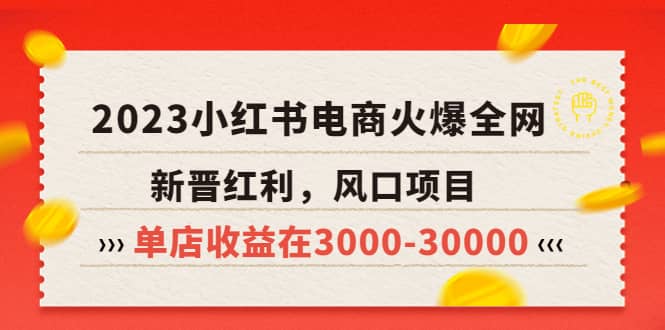 2023小红书电商火爆全网，新晋红利，风口项目，单店收益在3000-30000艺创吧-网创项目资源站-副业项目-创业项目-搞钱项目艺创吧
