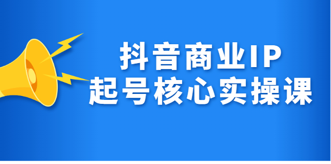 抖音商业IP起号核心实操课，带你玩转算法，流量，内容，架构，变现艺创吧-网创项目资源站-副业项目-创业项目-搞钱项目艺创吧