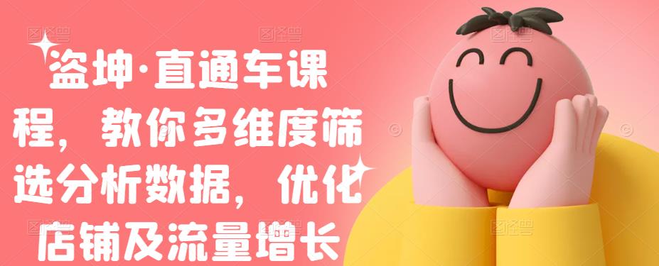 盗坤·直通车课程，教你多维度筛选分析数据，优化店铺及流量增长艺创吧-网创项目资源站-副业项目-创业项目-搞钱项目艺创吧