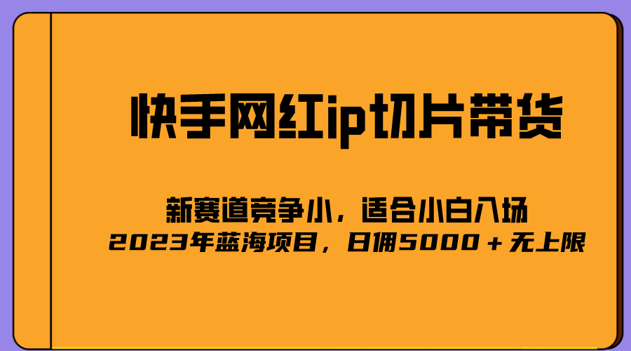 2023爆火的快手网红IP切片，号称日佣5000＋的蓝海项目，二驴的独家授权艺创吧-网创项目资源站-副业项目-创业项目-搞钱项目艺创吧
