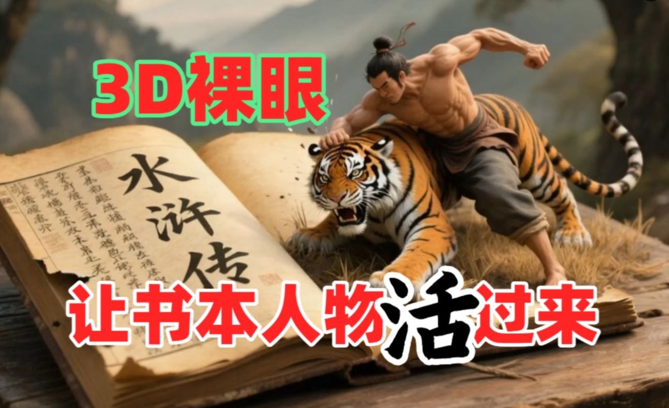 书本人物裸眼3D视频，一条视频收益过千，保姆级教程艺创吧-网创项目资源站-副业项目-创业项目-搞钱项目艺创吧