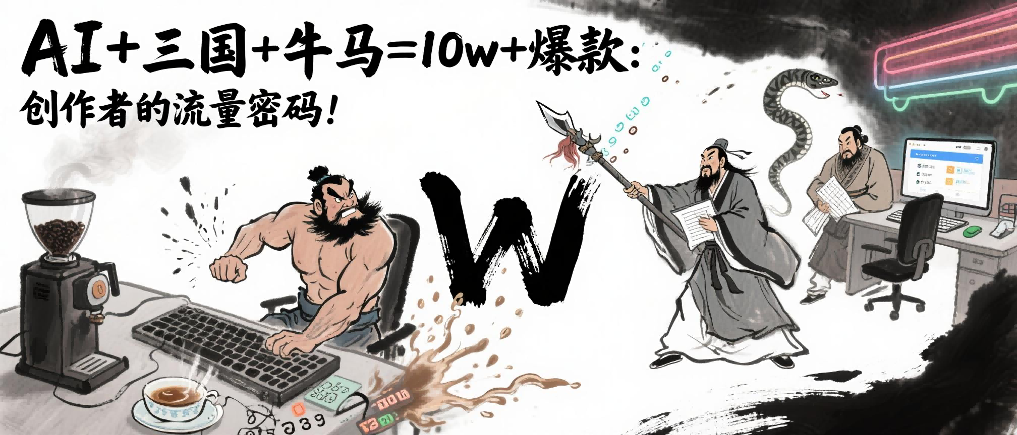 AI+三国+牛马=10w+爆款：创作者的流量密码！艺创吧-网创项目资源站-副业项目-创业项目-搞钱项目艺创吧