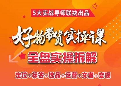 抖音好物带货实操课，全盘拆解抖音好物带货号全套流程打法艺创吧-网创项目资源站-副业项目-创业项目-搞钱项目艺创吧