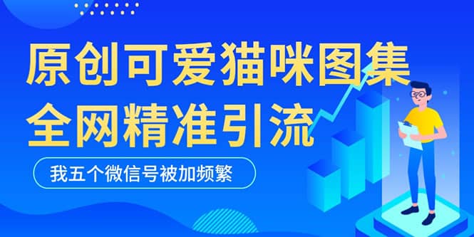 黑科技纯原创可爱猫咪图片，全网精准引流，实操5个VX号被加频繁艺创吧-网创项目资源站-副业项目-创业项目-搞钱项目艺创吧