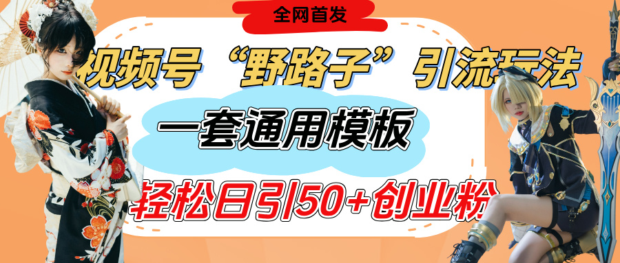 视频号“野路子”玩法，评论区疯狂截流，一套模板单日单号引流50+创业粉艺创吧-网创项目资源站-副业项目-创业项目-搞钱项目艺创吧