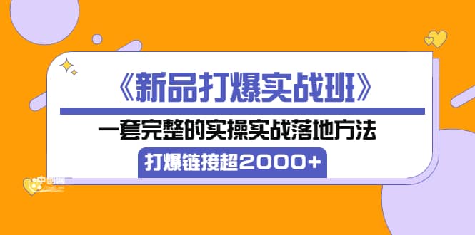 《新品打爆实战班》一套完整的实操实战落地方法，打爆链接超2000+（38节课)艺创吧-网创项目资源站-副业项目-创业项目-搞钱项目艺创吧
