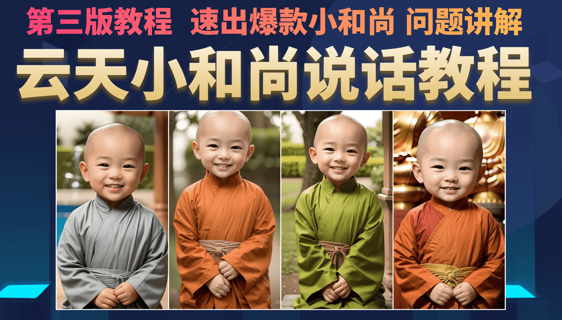 云天小和尚会说话，7天万粉（第3版教程）艺创吧-网创项目资源站-副业项目-创业项目-搞钱项目艺创吧