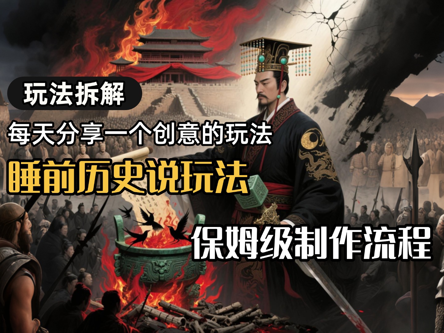 13条作品涨粉24.5万，全流程拆解睡前历史说，保姆级教程艺创吧-网创项目资源站-副业项目-创业项目-搞钱项目艺创吧