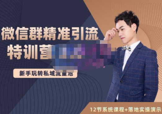 陆明明·微信群精准引流特训营3.0，借助微信群进行引流操作，打造私域流量池艺创吧-网创项目资源站-副业项目-创业项目-搞钱项目艺创吧
