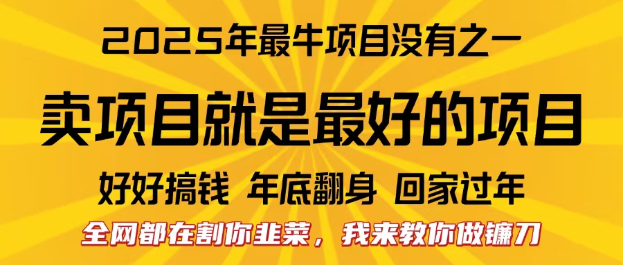 全网都在割你韭菜，我来教你做镰刀。卖项目就是最好的项目，2025年最牛互联网项目艺创吧-网创项目资源站-副业项目-创业项目-搞钱项目艺创吧