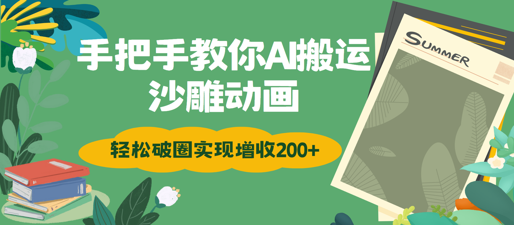 手把手教你用AI搬运沙雕动画轻松破圈实现增收200+艺创吧-网创项目资源站-副业项目-创业项目-搞钱项目艺创吧