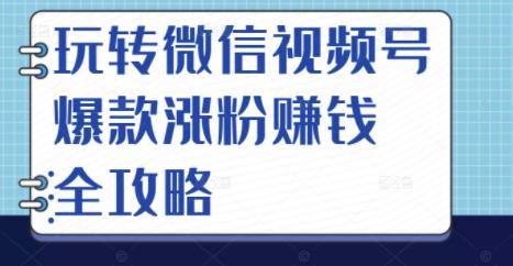 玩转微信视频号爆款涨粉赚钱全攻略，让你快速抓住流量风口，收获红利财富艺创吧-网创项目资源站-副业项目-创业项目-搞钱项目艺创吧