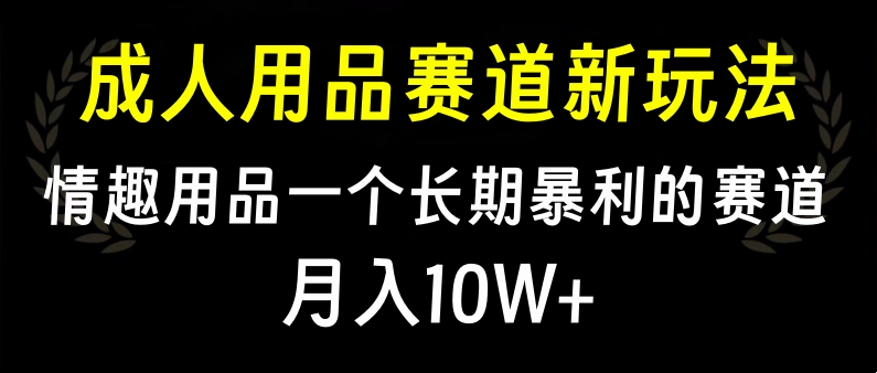 大人用品赛道新玩法，情趣用品一个长期暴利的赛道，月入10W+艺创吧-网创项目资源站-副业项目-创业项目-搞钱项目艺创吧