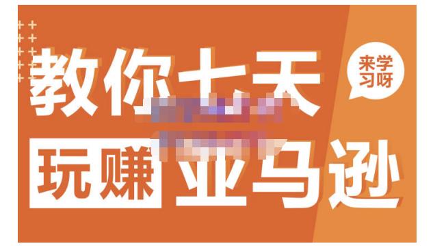 晟尧跨境·教你七天玩赚亚马逊，教你轻松玩赚亚马逊，适合小白学习艺创吧-网创项目资源站-副业项目-创业项目-搞钱项目艺创吧