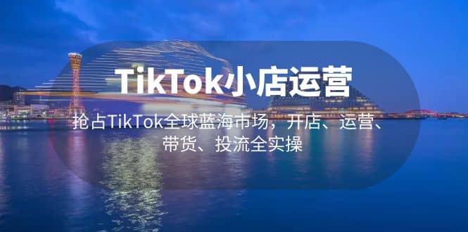 TikTok小店运营 抢占TikTok全球蓝海市场，开店、运营、带货、投流全实操艺创吧-网创项目资源站-副业项目-创业项目-搞钱项目艺创吧