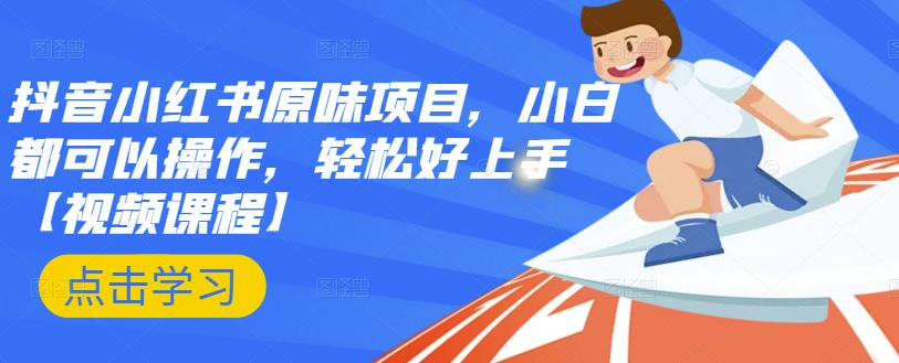 抖音小红书原味项目，小白都可以操作，轻松好上手【视频课程】艺创吧-网创项目资源站-副业项目-创业项目-搞钱项目艺创吧