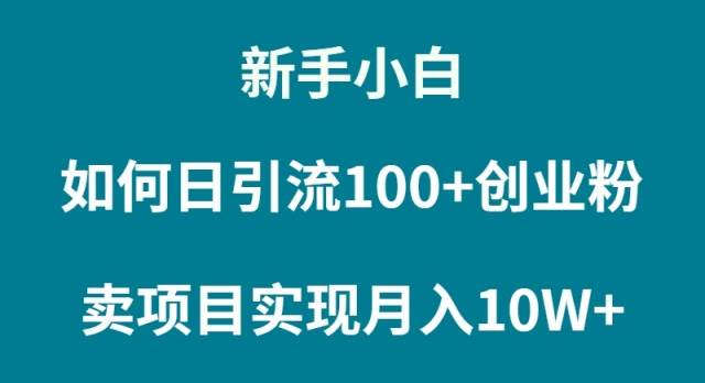 新手小白如何通过卖项目实现月入10W+艺创吧-网创项目资源站-副业项目-创业项目-搞钱项目艺创吧