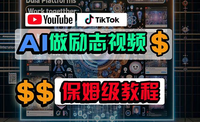 利用AI制作励志视频，在YouTube和TikTok赚钱，小白可做（附工具）艺创吧-网创项目资源站-副业项目-创业项目-搞钱项目艺创吧