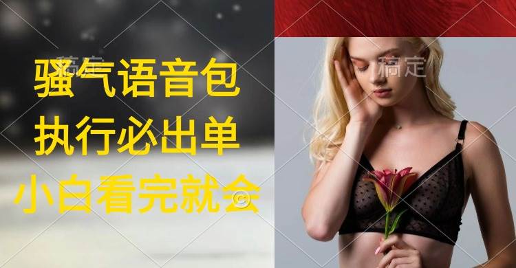 执行就出单，日入2000+，超火骚气语音包，小白看完课程就能马上实操艺创吧-网创项目资源站-副业项目-创业项目-搞钱项目艺创吧